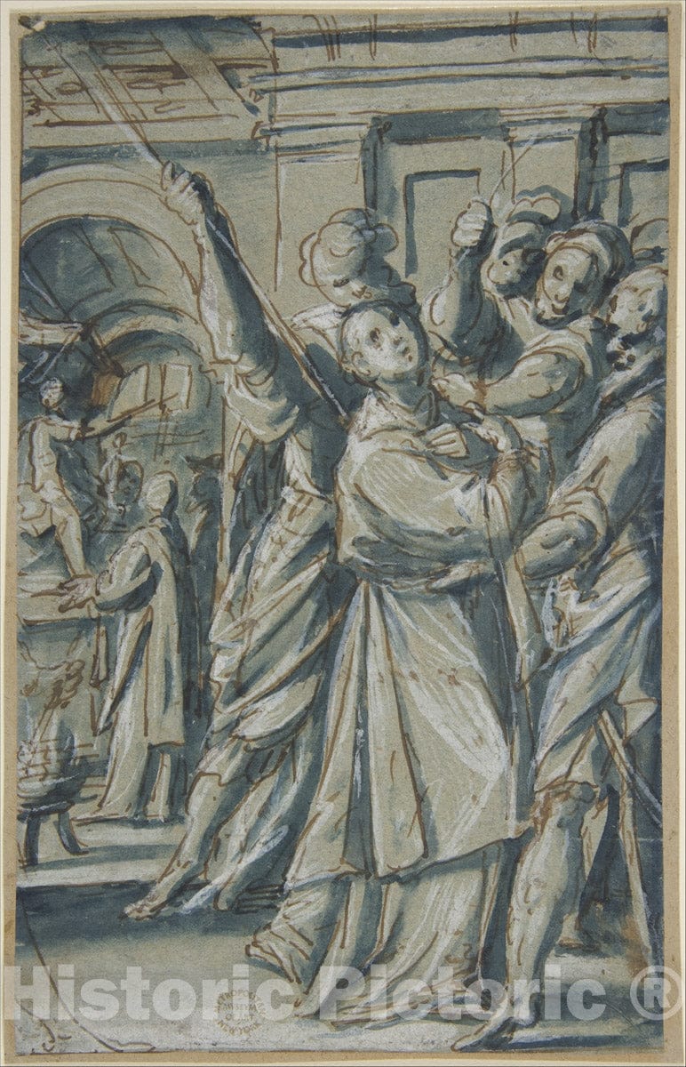 Art Print : Giovanni Mauro Della Rovere - A Deacon Led to Martyrdom : Vintage Wall Art