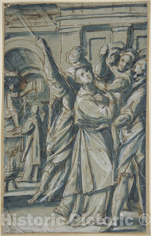 Art Print : Giovanni Mauro Della Rovere - A Deacon Led to Martyrdom : Vintage Wall Art