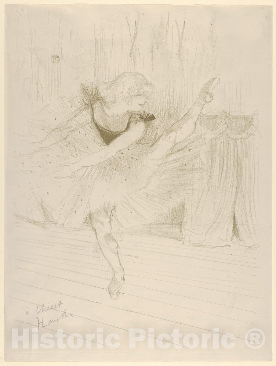 Art Print : Henri de Toulouse-Lautrec - Miss Ida Heath, English Dancer : Vintage Wall Art