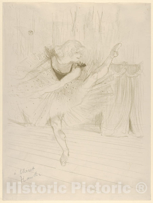 Art Print : Henri de Toulouse-Lautrec - Miss Ida Heath, English Dancer : Vintage Wall Art