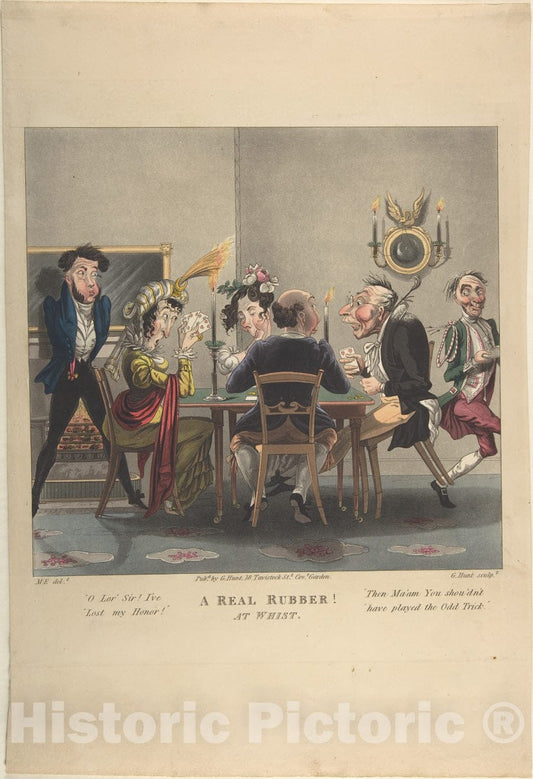 Art Print : George Hunt - A Real Rubber! at Whist : Vintage Wall Art