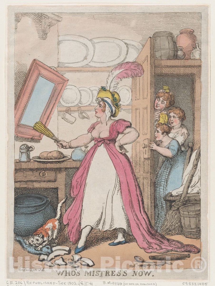 Art Print : Thomas Rowlandson - Who's Mistress Now? 1 : Vintage Wall Art