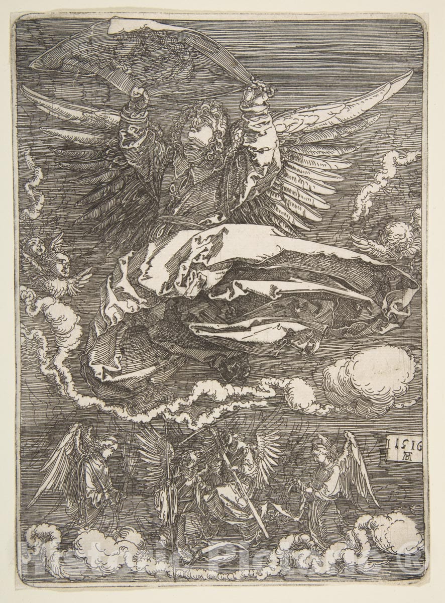 Art Print : Albrecht Dürer - The Sudarium Held by One Angel 2 : Vintage Wall Art