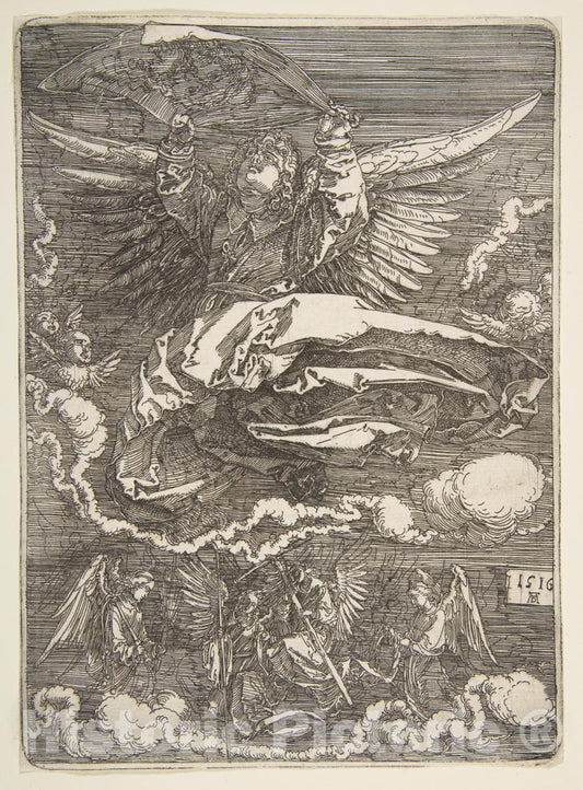 Art Print : Albrecht Dürer - The Sudarium Held by One Angel 2 : Vintage Wall Art