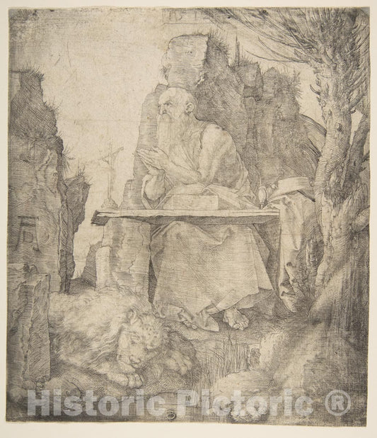 Art Print : Albrecht Dürer - Saint Jerome by The Pollard Willow 2 : Vintage Wall Art