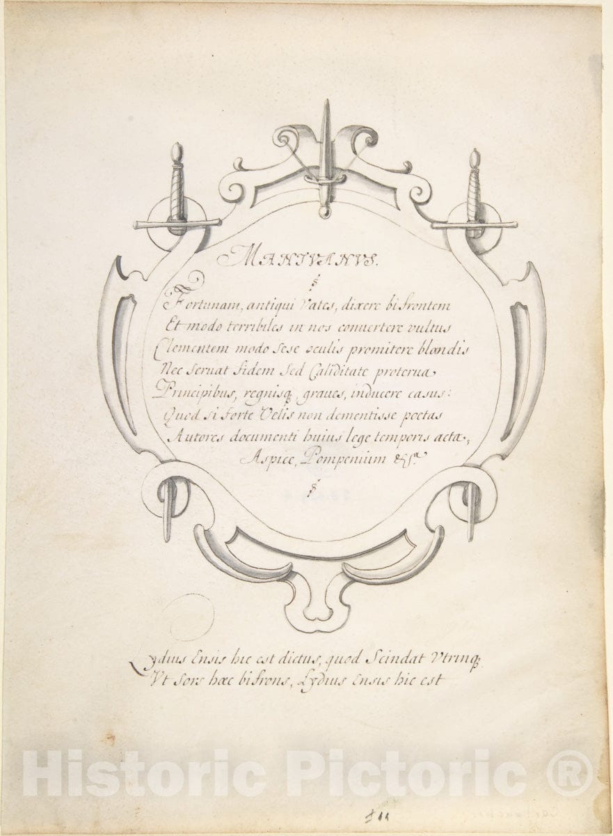 Art Print : Italian, 19th Century - Title Page : Vintage Wall Art