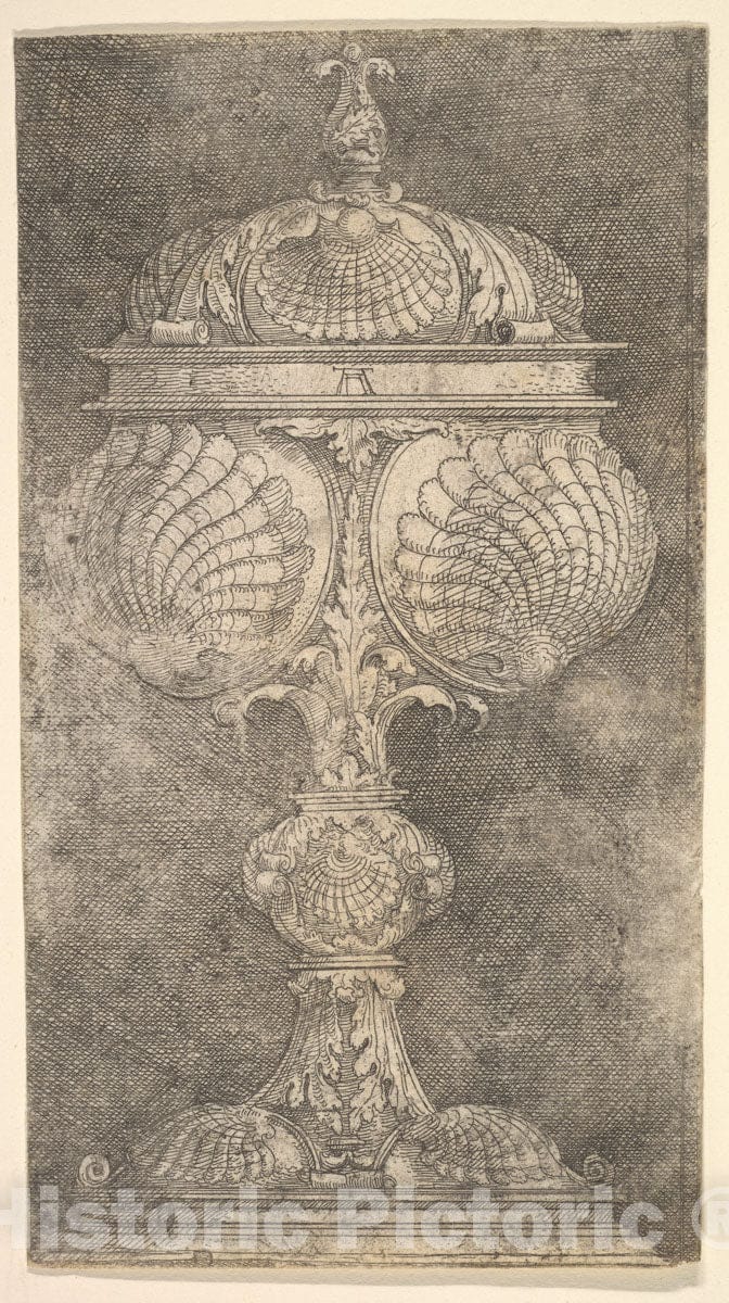 Art Print : Albrecht Altdorfer - Covered Goblet with Shells : Vintage Wall Art