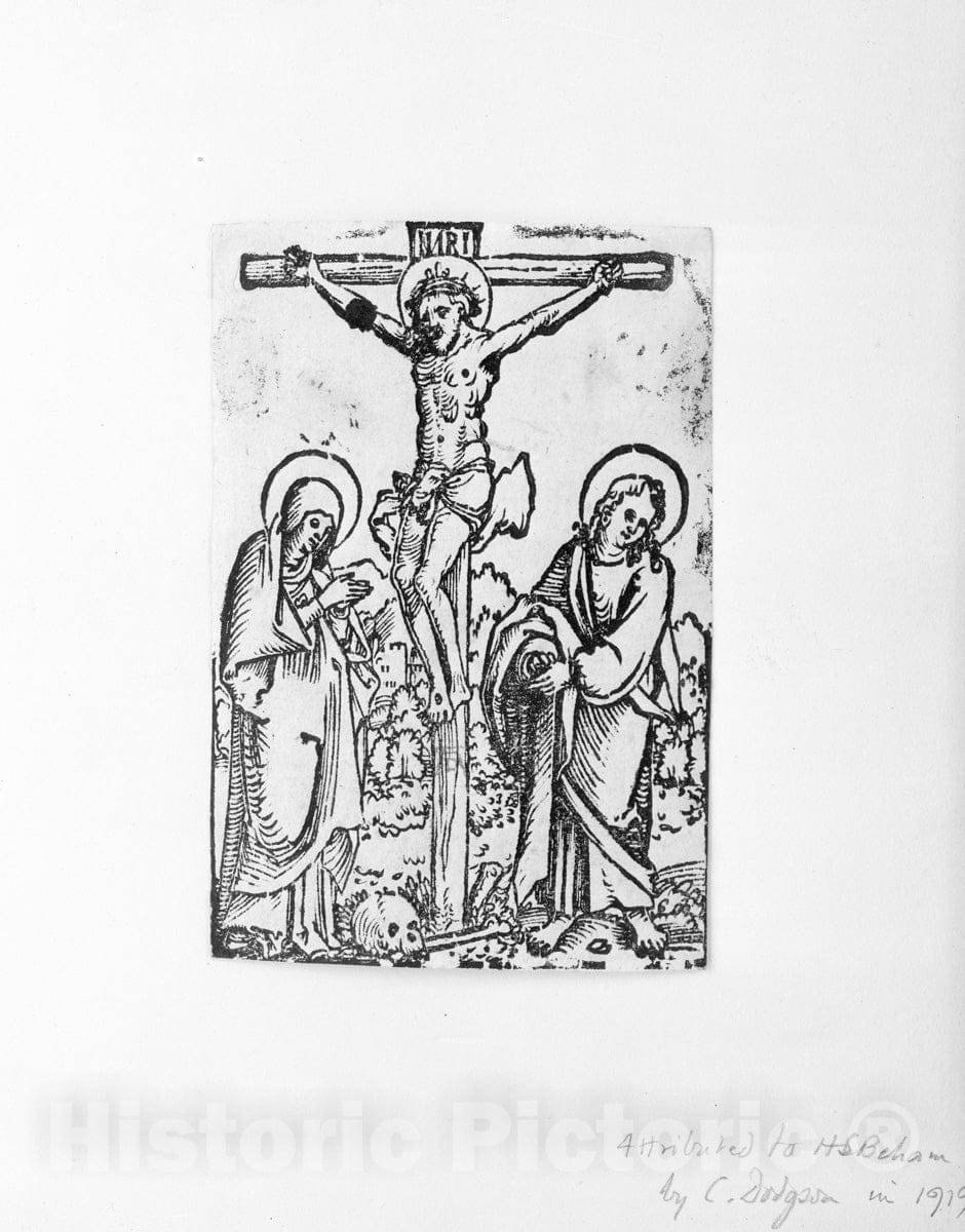 Art Print : Sebald Beham - The Crucifixion : Vintage Wall Art