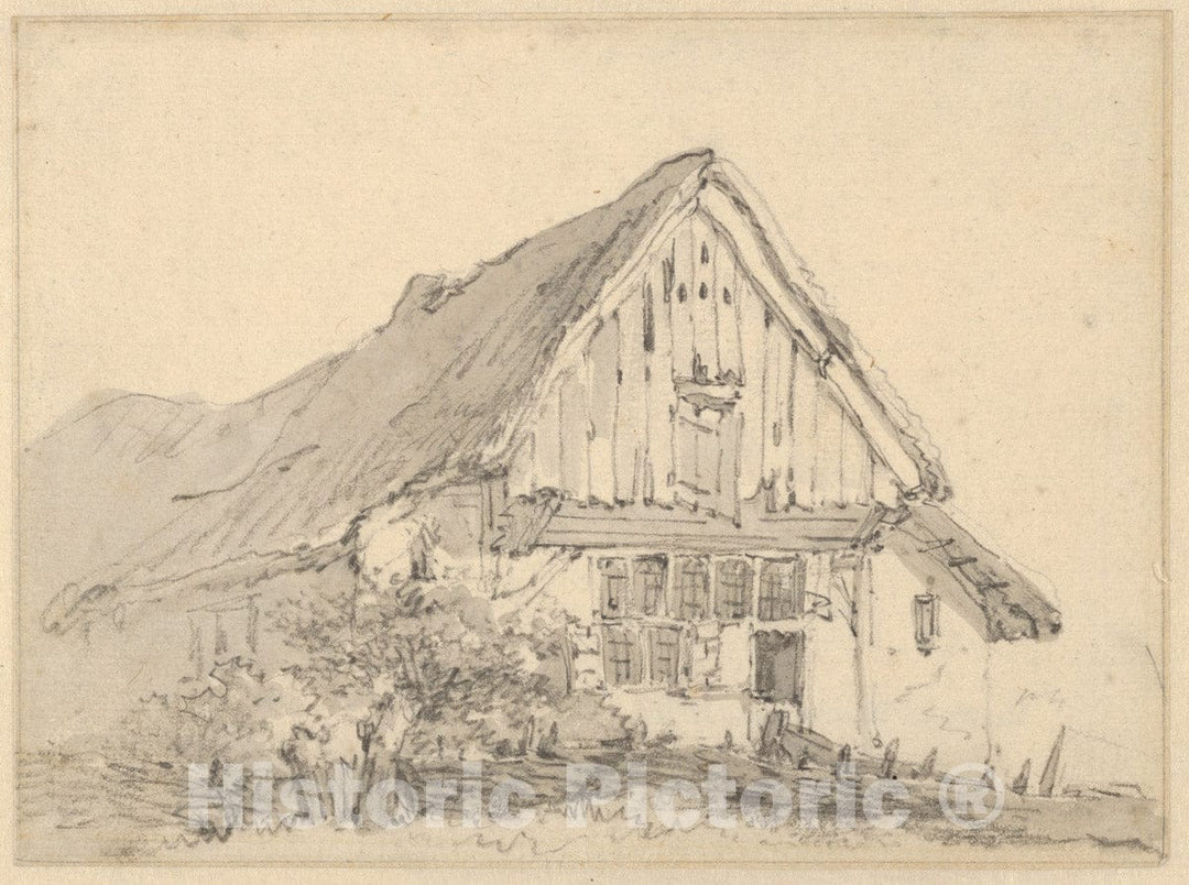 Art Print : Emanuel Murant - A Farm Building : Vintage Wall Art
