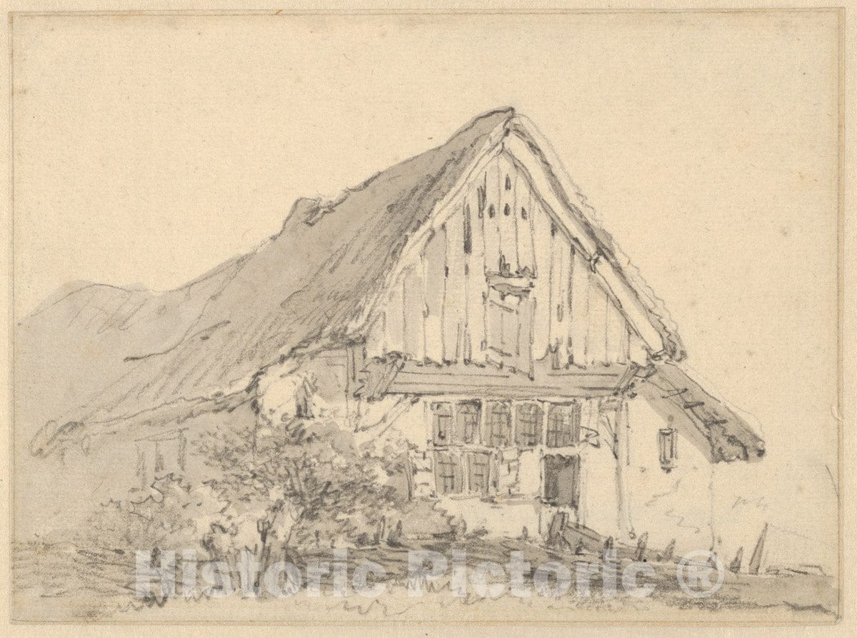 Art Print : Emanuel Murant - A Farm Building : Vintage Wall Art