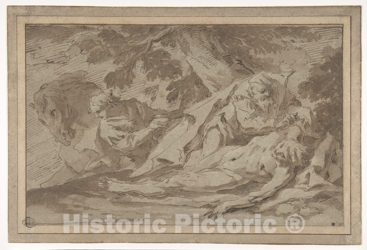 Art Print : Gaspare Diziani - The Good Samaritan : Vintage Wall Art