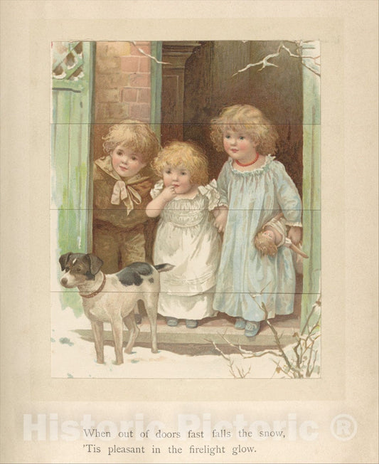 Art Print : Verses by Frederic Edward Weatherly - Come and Go. A Book of Changing Pictures. : Vintage Wall Art