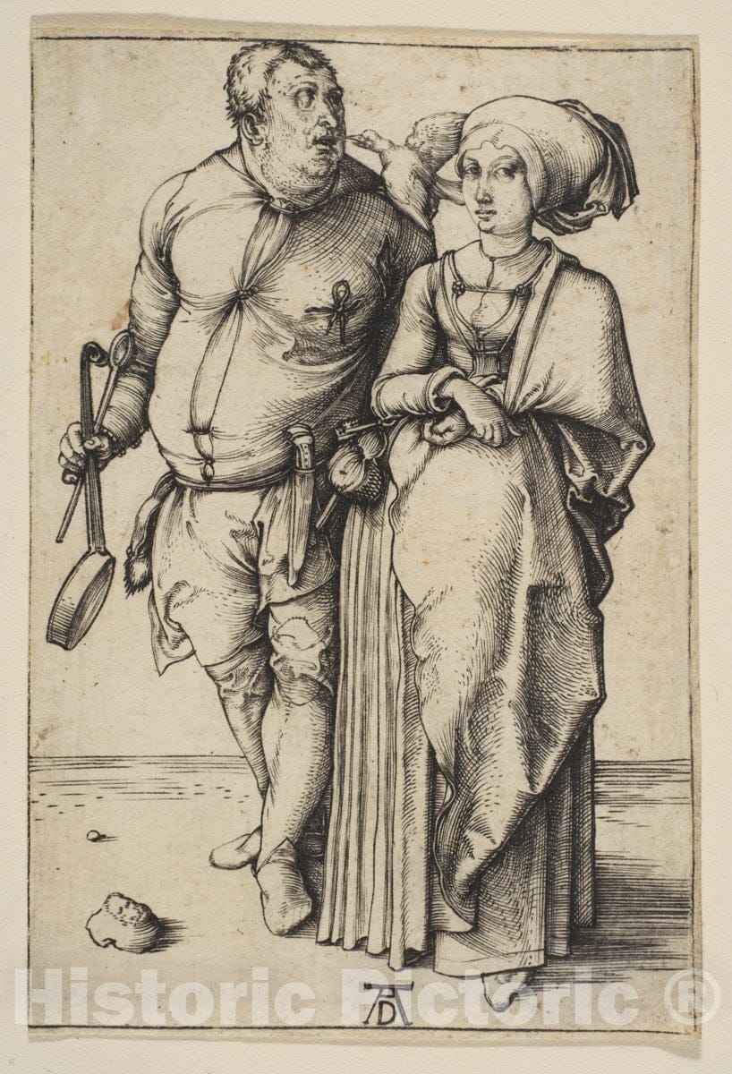 Art Print : Albrecht Dürer - The Cook and His Wife : Vintage Wall Art