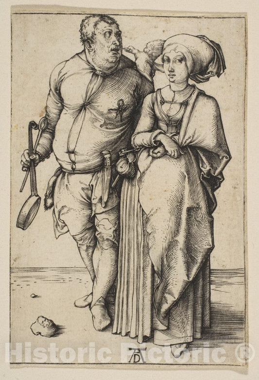 Art Print : Albrecht Dürer - The Cook and His Wife : Vintage Wall Art