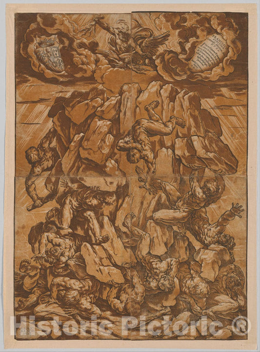 Art Print : Bartolomeo Coriolano - Fall of The Giants : Vintage Wall Art