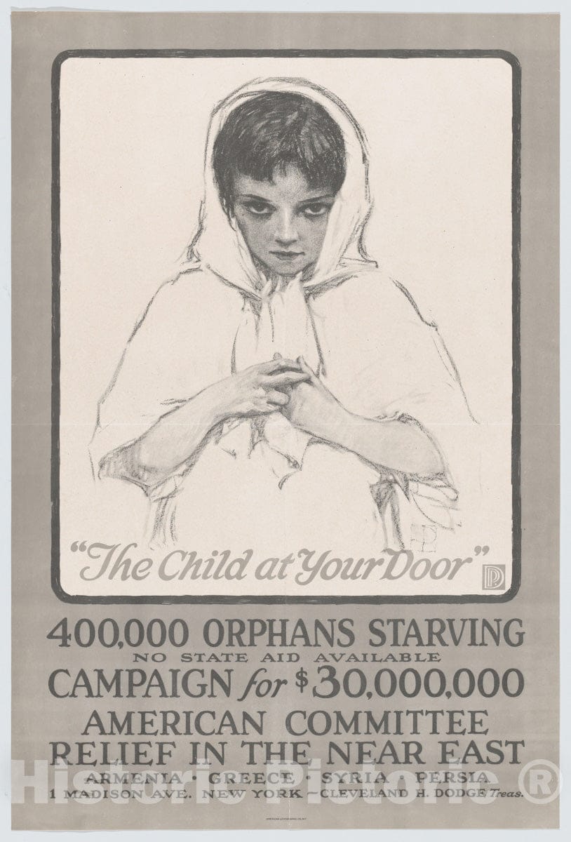 Art Print : American Lithographic Co. - The Child at Your Door : Vintage Wall Art