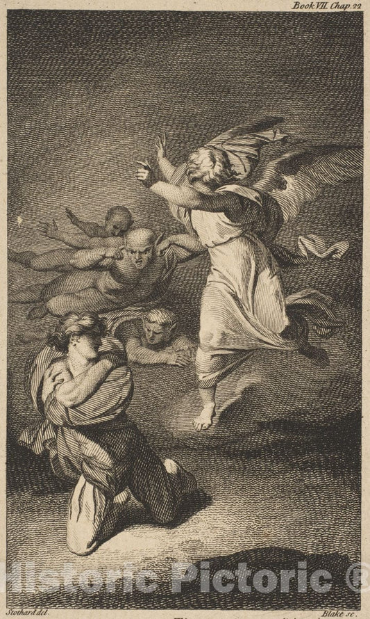 Art Print : William Blake - Clarence's Dream (Shakespeare, Richard III, Act 1, Scene 4) : Vintage Wall Art