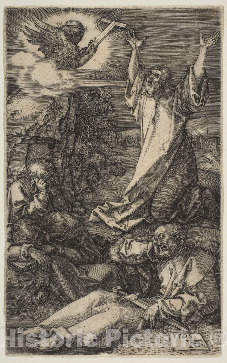 Art Print : Albrecht Dürer - Christ on The Mount of Olives, from The Passion : Vintage Wall Art