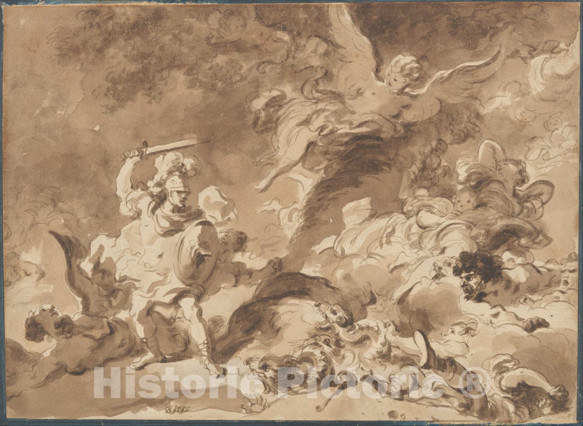 Art Print : Jean Honoré Fragonard - Rinaldo in The Enchanted Forest : Vintage Wall Art