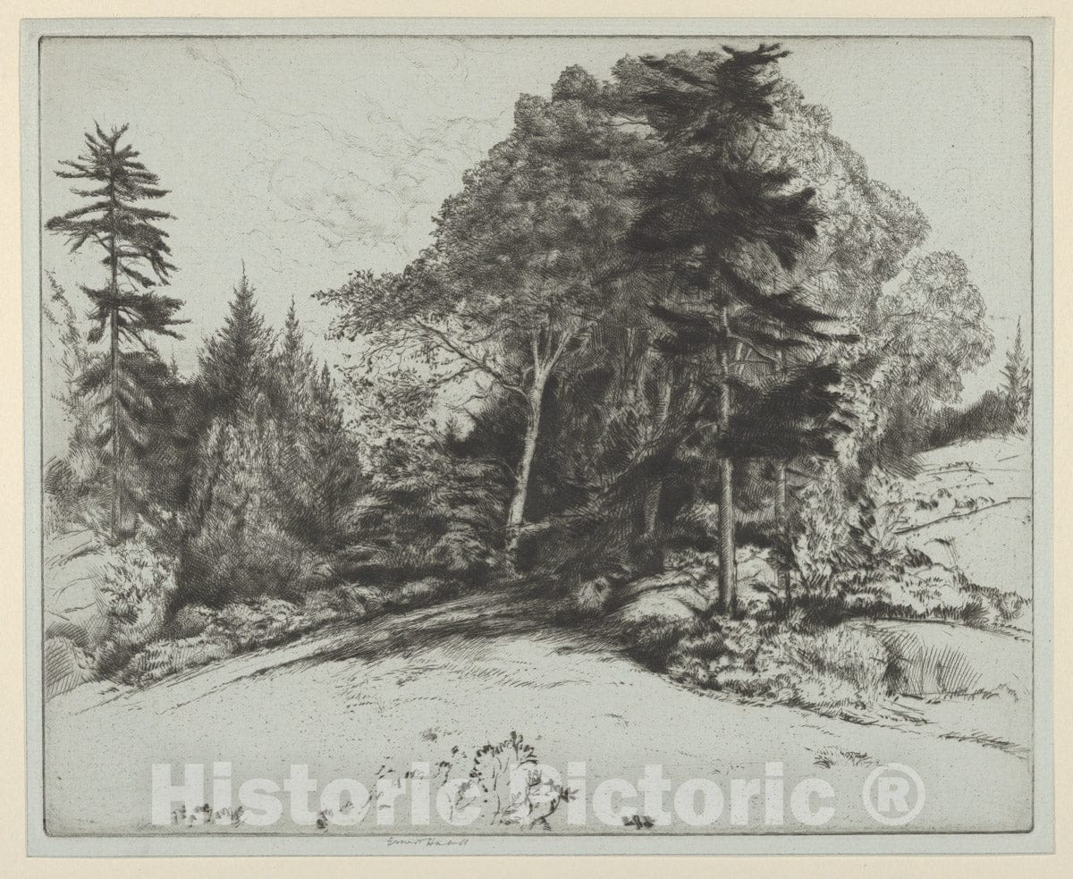 Art Print : Ernest Haskell - Under The Hill : Vintage Wall Art