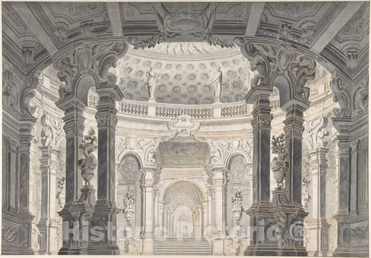 Art Print : Pietro Righini - Design for a Stage Set : Vintage Wall Art