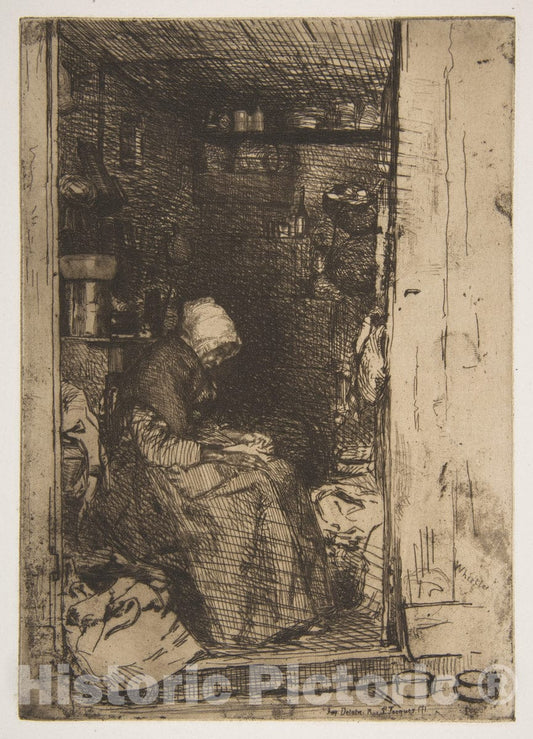 Art Print : James McNeill Whistler - La Vielle aux Loques 1 : Vintage Wall Art