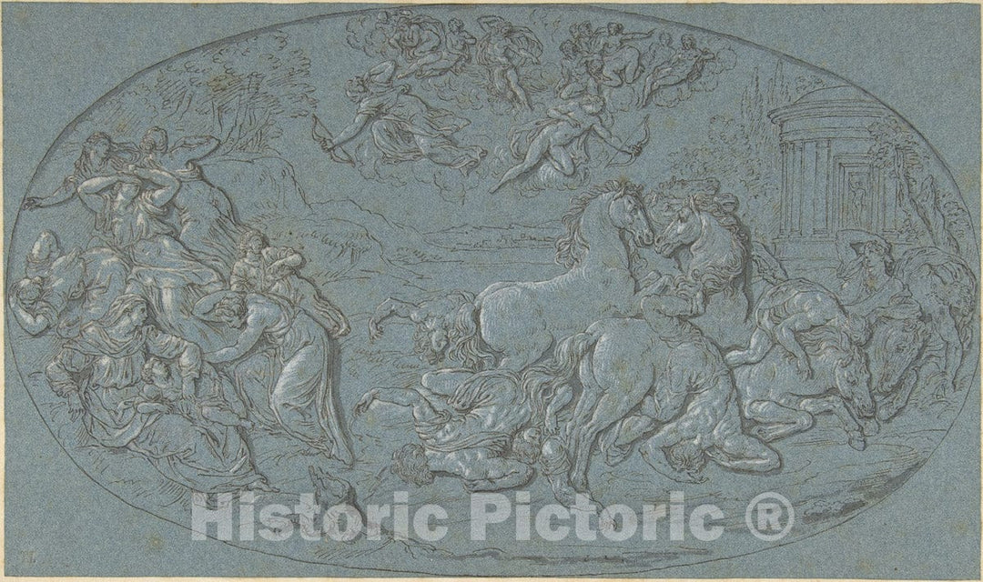 Art Print : Circle of Bernard Picart - Death of Niobe and Her Children : Vintage Wall Art