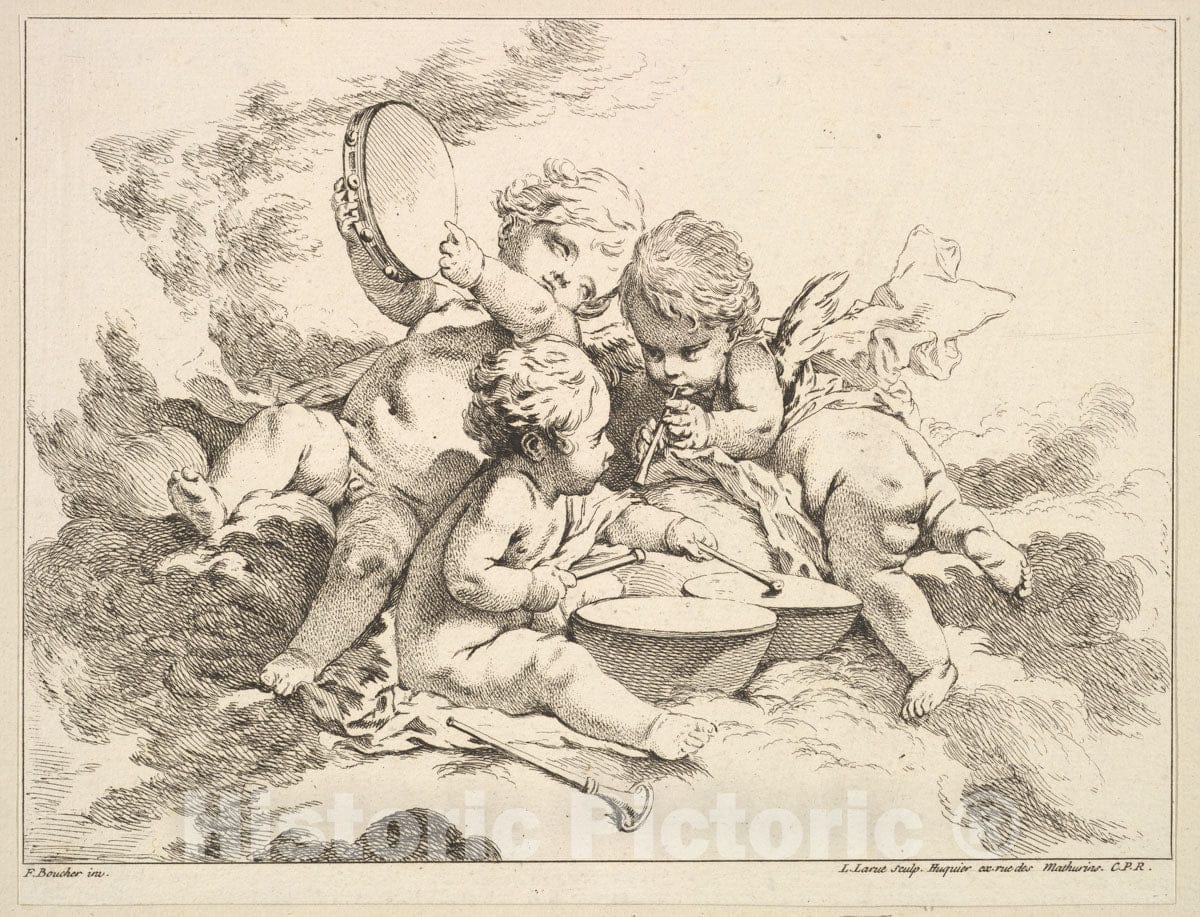 Art Print : Louis Félix de La Rue - Earth : Vintage Wall Art