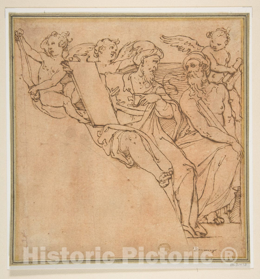 Art Print : After Federico Zuccaro (Zuccari) - Decorative Group : Vintage Wall Art