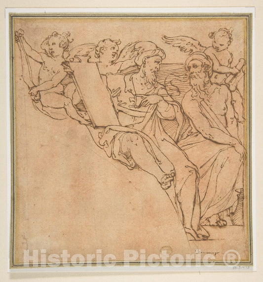 Art Print : After Federico Zuccaro (Zuccari) - Decorative Group : Vintage Wall Art