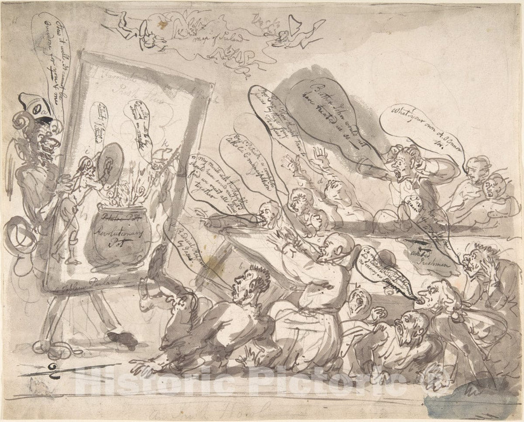 Art Print : Thomas Rowlandson - an Irish Howl : Vintage Wall Art