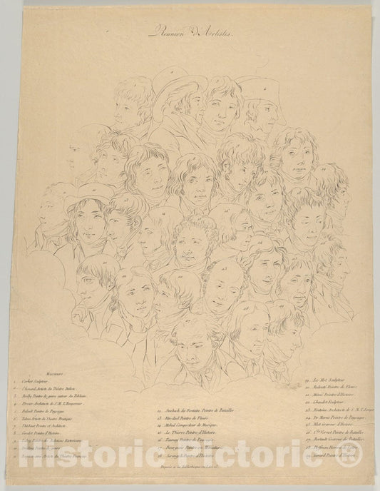 Art Print : Alexandre Clément - A Gathering of Artists : Vintage Wall Art