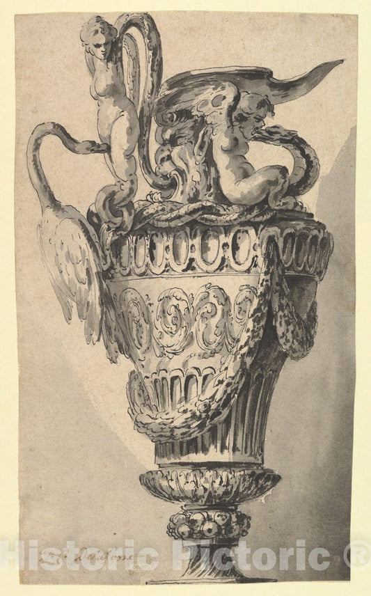 Art Print : Jean Charles Delafosse - Design for a Ewer - 429490 : Vintage Wall Art