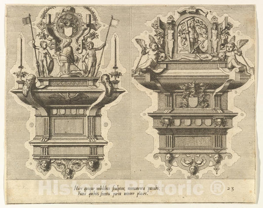 Art Print : Hans Vredeman de Vries - Cœnotaphiorum (23) : Vintage Wall Art