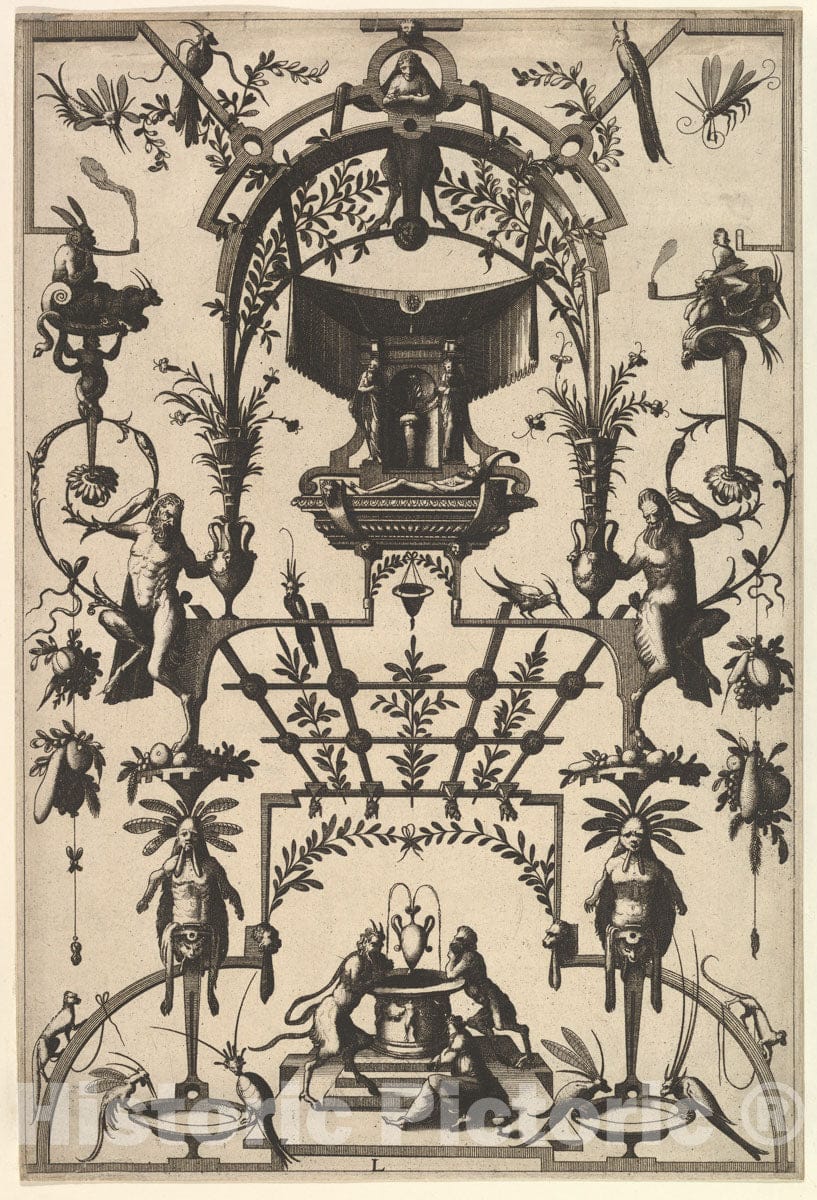 Art Print : Artist: Johannes Van Doetecum The Elder - Created: 1556 1 : Vintage Wall Art