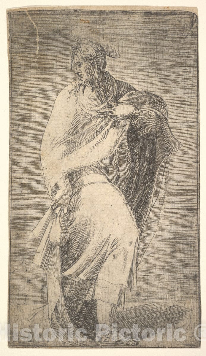 Art Print : Andrea Schiavone (Andrea Meldola) - Saint Matthew, from 'Christ and The Apostles' : Vintage Wall Art