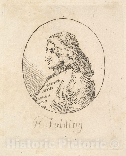 Art Print : William Hogarth - Henry Fielding : Vintage Wall Art