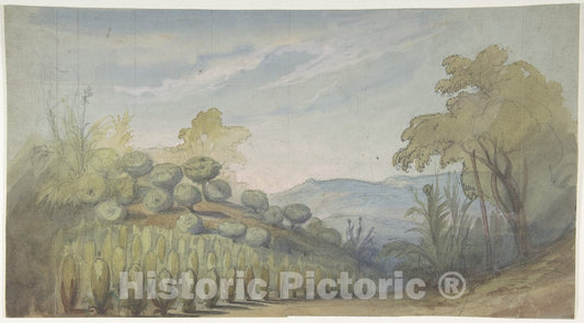 Art Print : Eugène Cicéri - Design for a Stage Set at The Opéra, Paris - 429635 : Vintage Wall Art