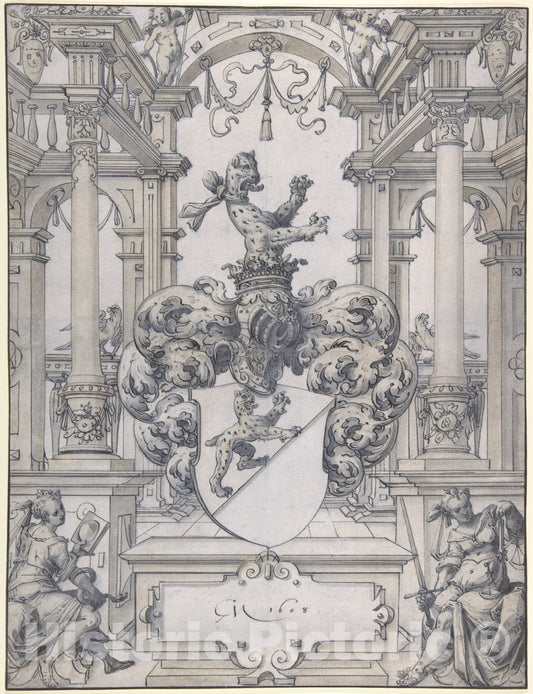 Art Print : Christoph Murer - Design for a Stained Glass Window : Vintage Wall Art