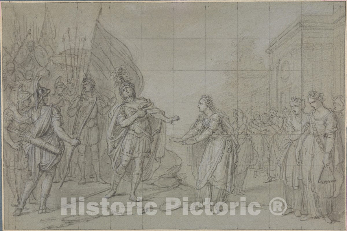 Art Print : Charles Antoine Coypel - The Daughter of Jephthah : Vintage Wall Art