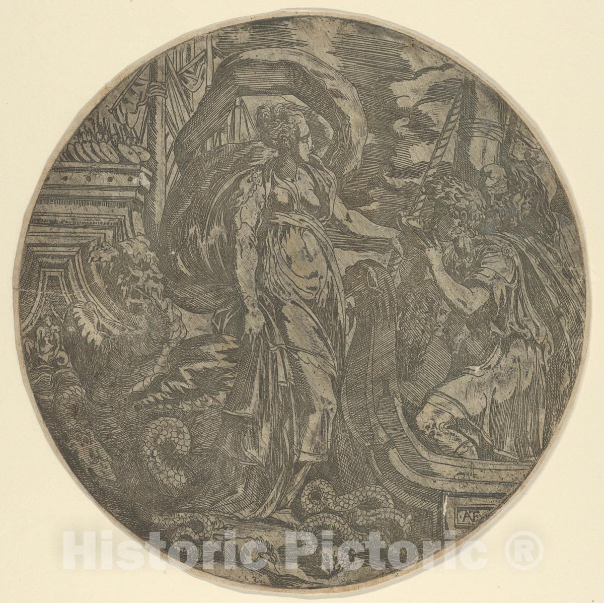 Art Print : Antonio Fantuzzi - Circe and The Companions of Ulysses 2 : Vintage Wall Art