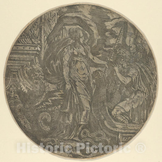 Art Print : Antonio Fantuzzi - Circe and The Companions of Ulysses 2 : Vintage Wall Art