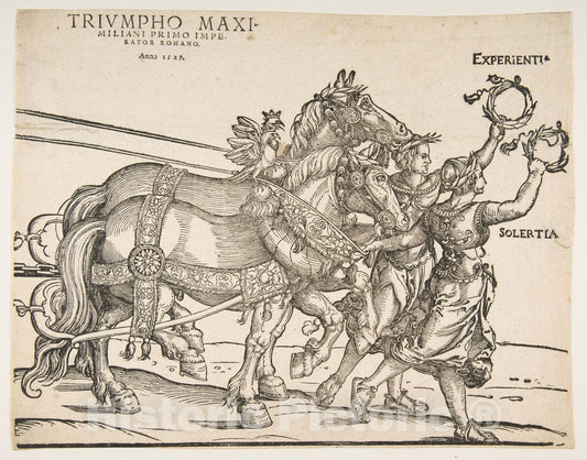 Art Print : Albrecht Dürer - The Great Triumphal Car, Eight Sheet : Vintage Wall Art