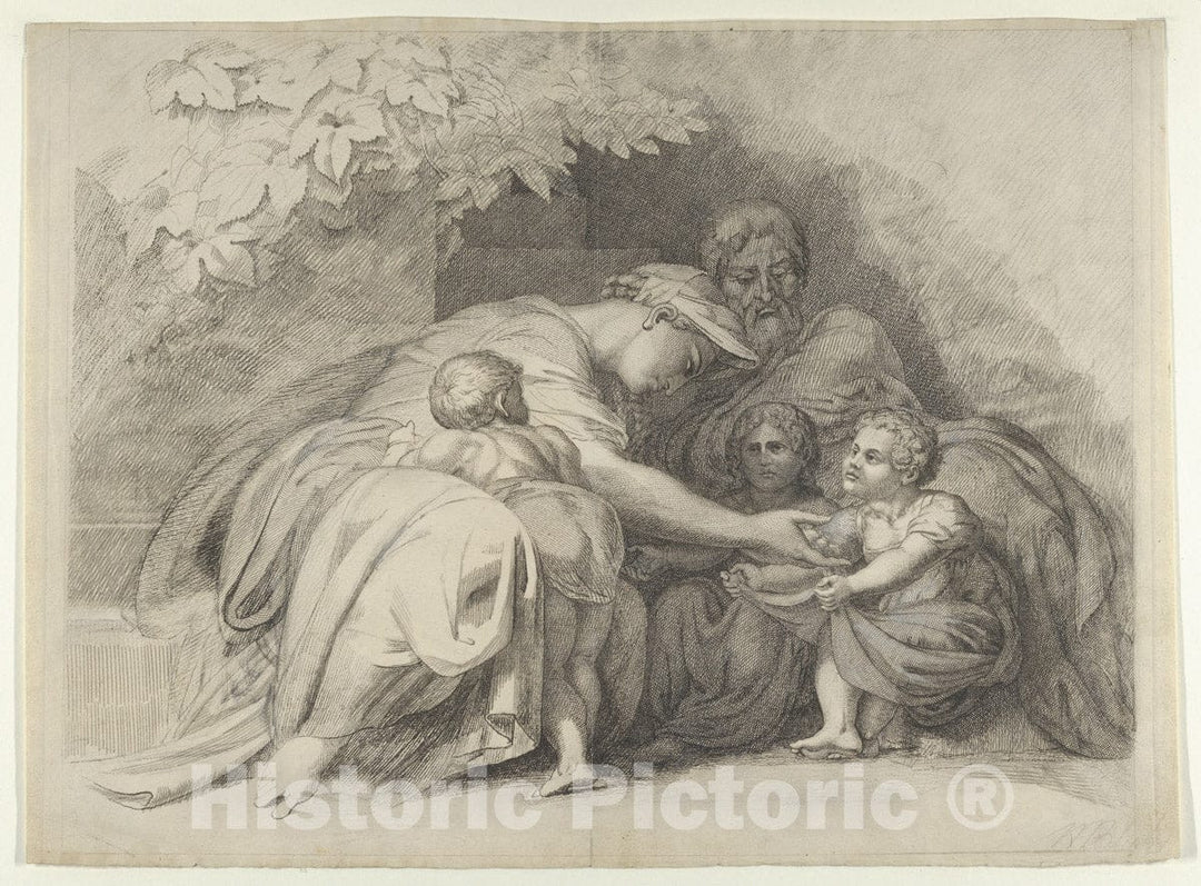 Art Print : William Young Ottley - Anche a me, Madre mia! (Me Too, Mother!) : Vintage Wall Art