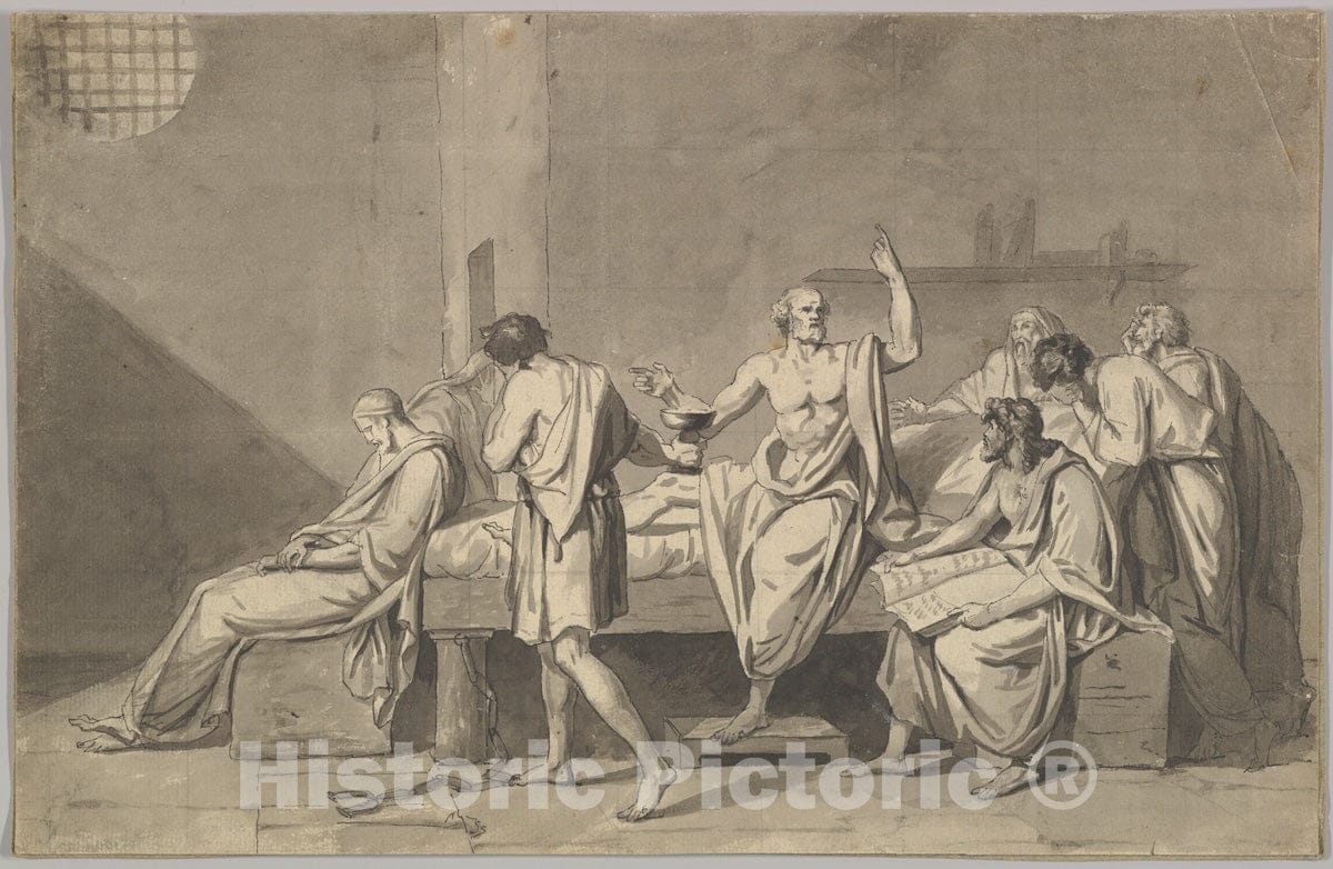 Art Print : Jacques Louis David - The Death of Socrates 2 : Vintage Wall Art