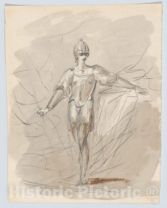 Art Print : William Hamilton - A Soldier : Vintage Wall Art
