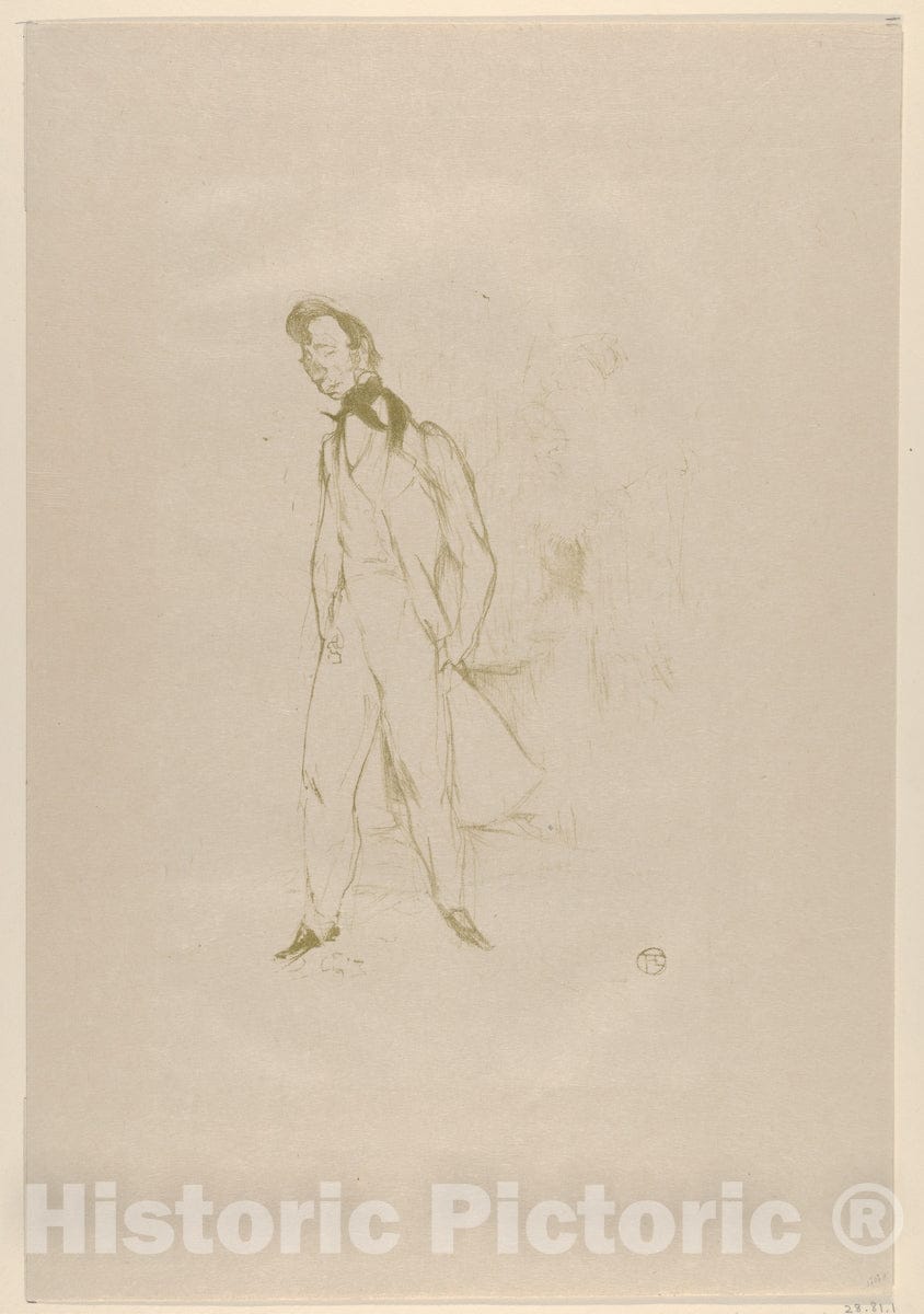 Art Print : Henri de Toulouse-Lautrec - Adolphe (The Sad Young Man) : Vintage Wall Art