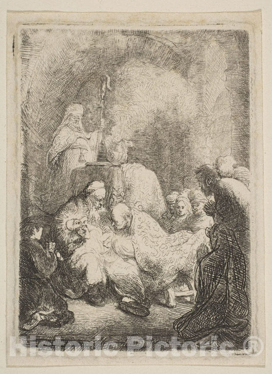 Art Print : Rembrandt (Rembrandt Van Rijn) - The Circumcision: Small Plate : Vintage Wall Art