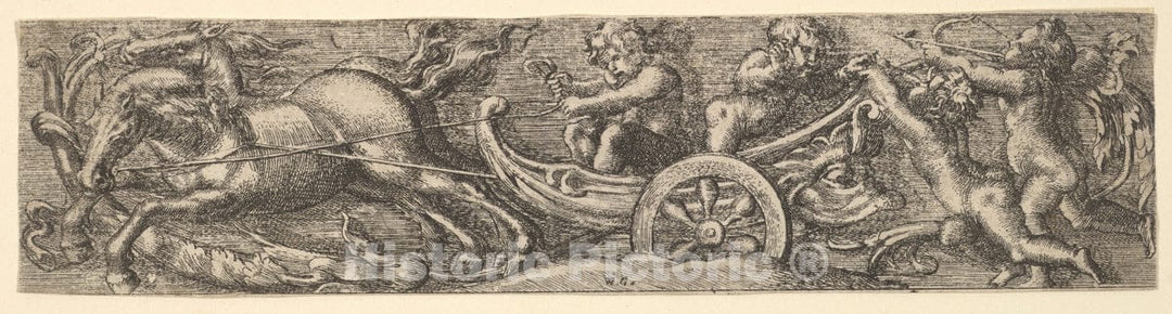 Art Print : William Carter - A Scallop Shell Chariot : Vintage Wall Art