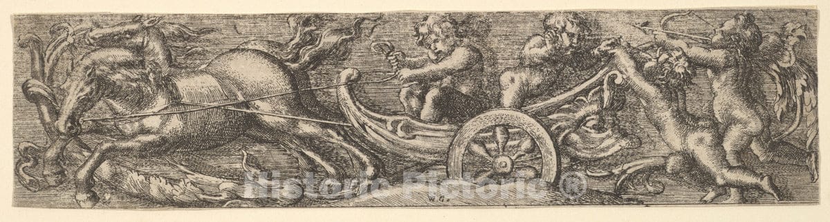 Art Print : William Carter - A Scallop Shell Chariot : Vintage Wall Art